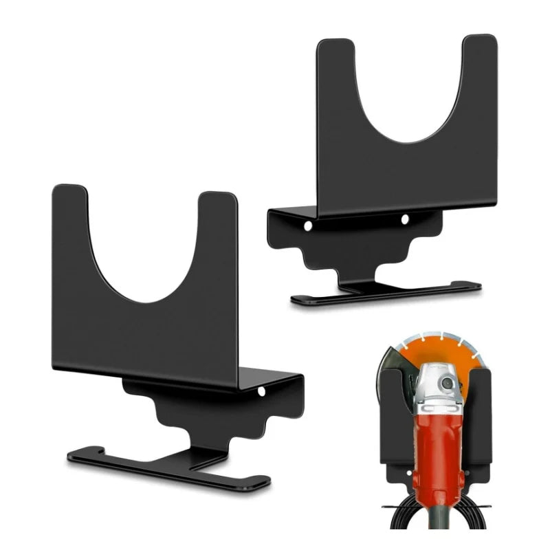Wall-Mounted Angle Grinder Holder with Cable Hook