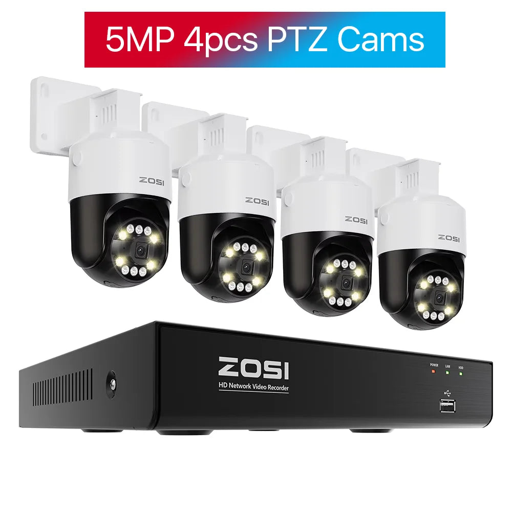 ZOSI 8MP PoE Security Camera System with AI Detection
