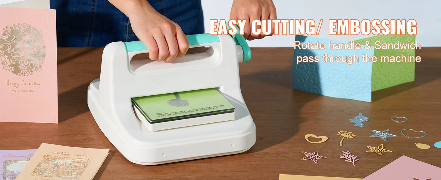 SucceBuy 6/9in Manual Die Cutting Embossing Machine Portable Cut Machines Opening Scrapbooking Machine Full Kit For Arts Crafts