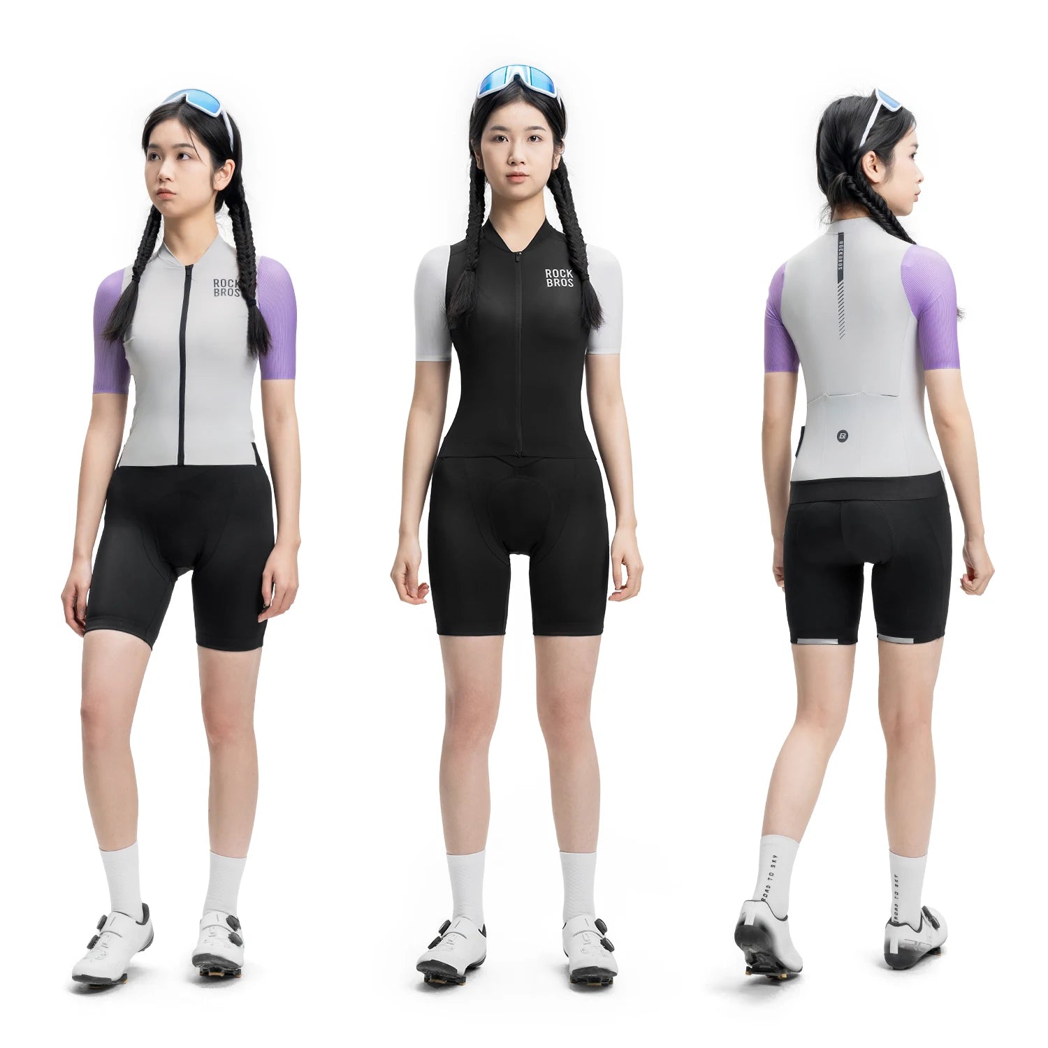 ROCKBROS letní cyklistický dres vysoce elastický měkký lehký prodyšný krátký rukáv cyklistický dres 3D střih dámské cyklistické oblečení