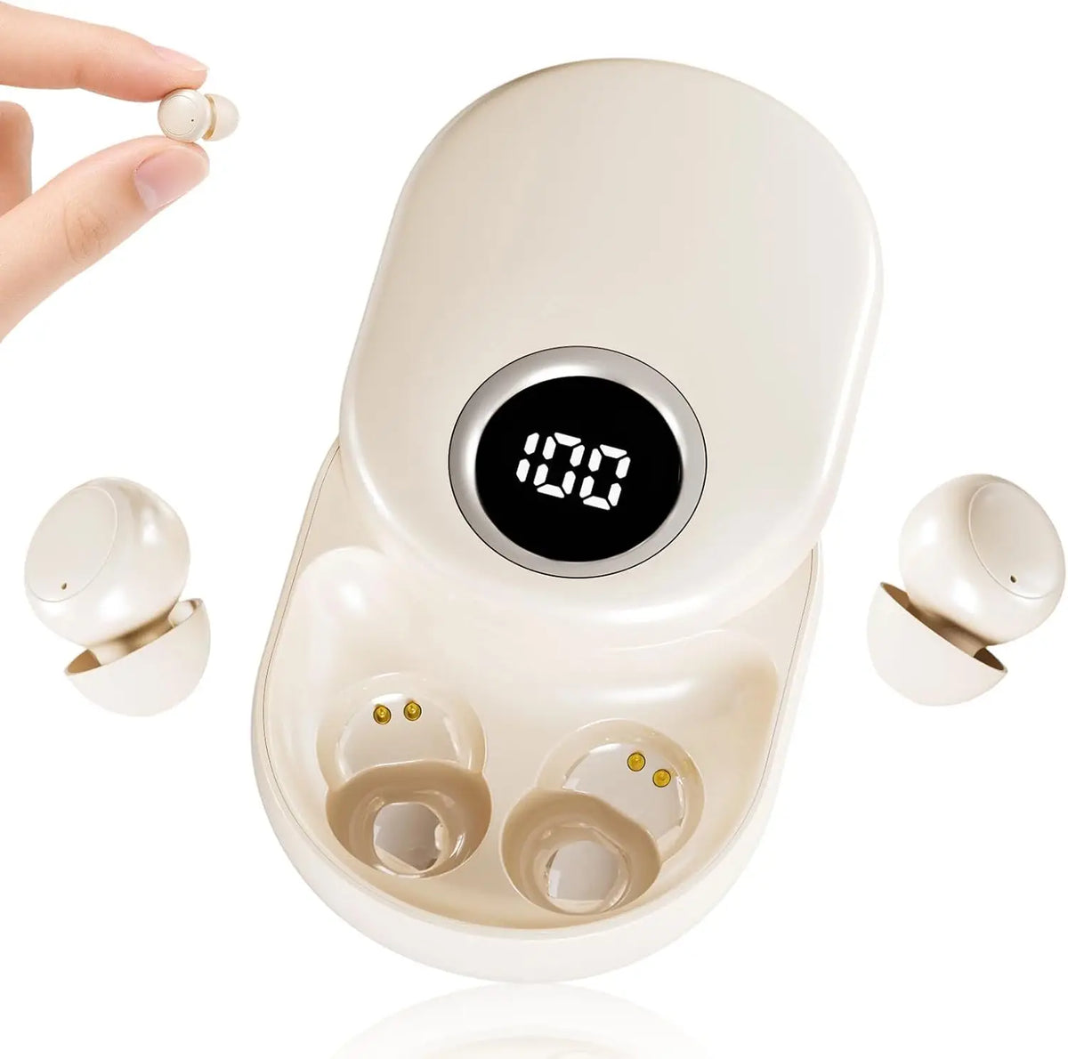 INSONIXN SK55 Mini osynliga trådlösa Bluetooth‑öronlurar för små öron sovning musik skolmaterial
