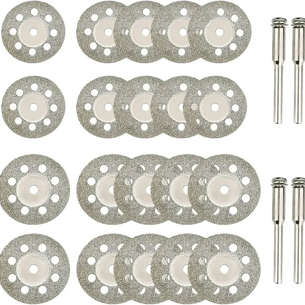22mm Diamond Cutting Disc 3mm Grinding Wheel Mandrel for Metal Cutting Rotary Tool Electric Grinder Parts