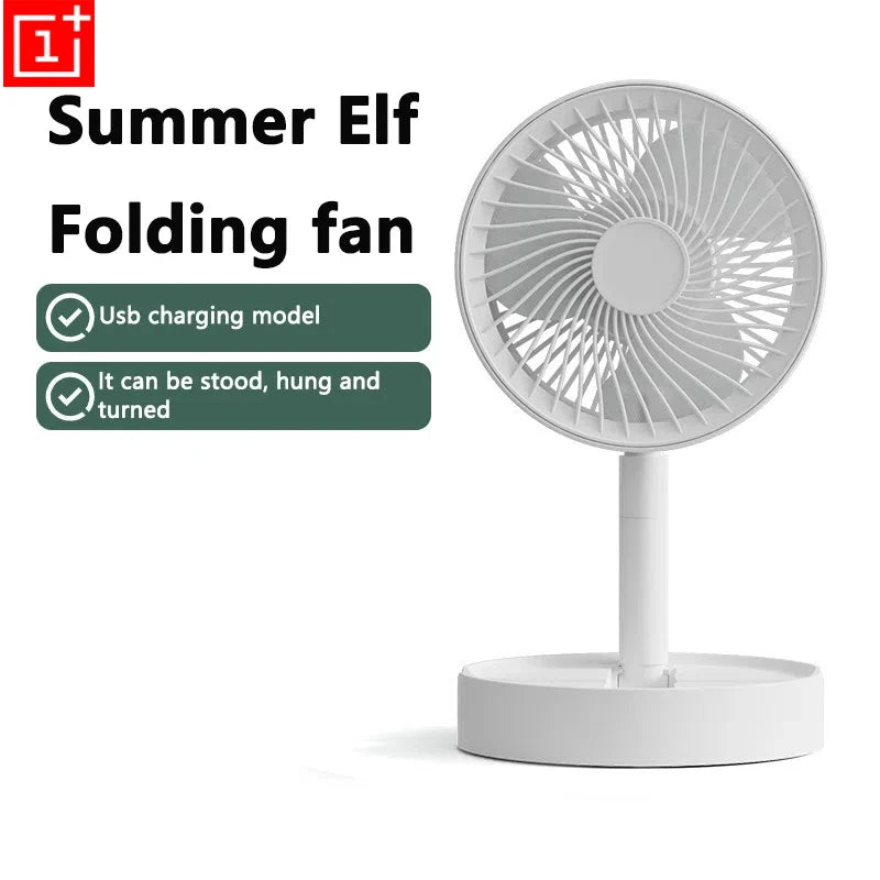 Tragbarer USB-Klapp-Schreibtischventilator mit 3 Geschwindigkeiten und Timer