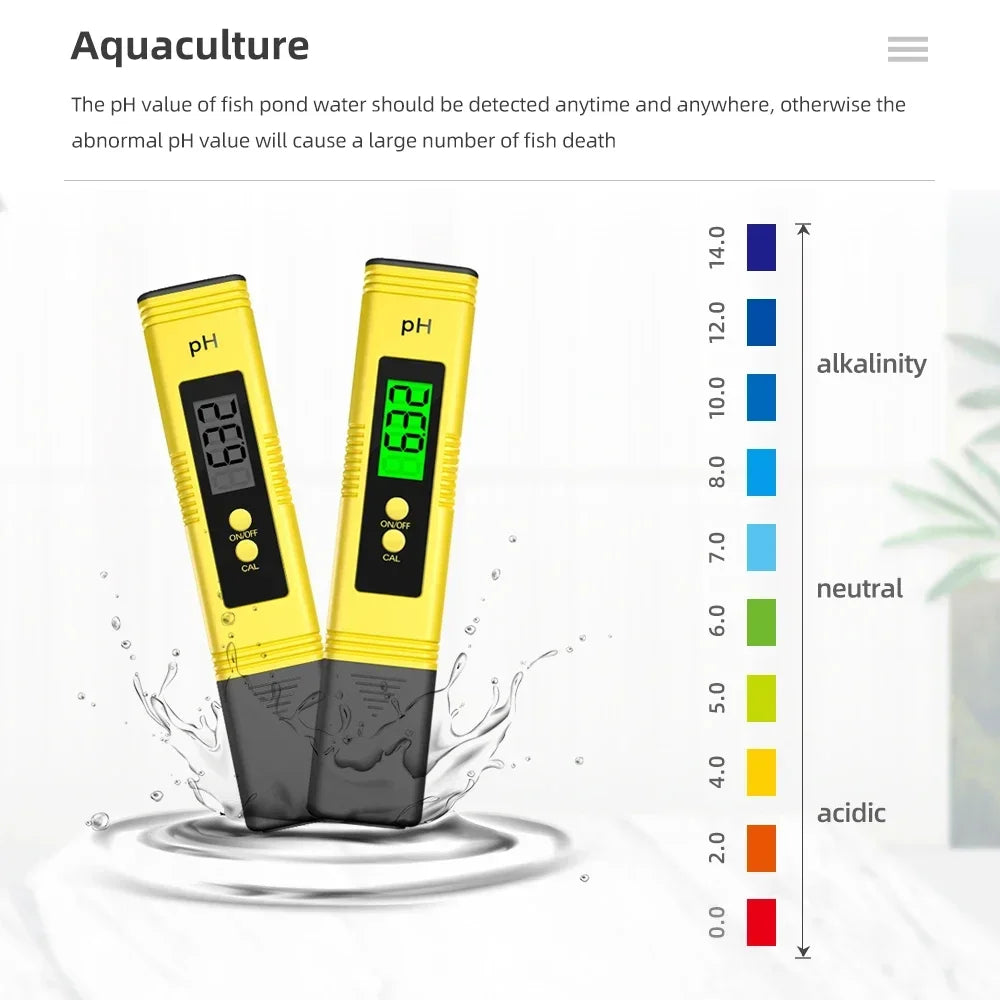 TDS Meter 0-9990ppm Digital PH Meter 0.01 PH High Precision Pen Water Tester TDS&PH Meter 0-14 PH LCD PPM Tester Aquarium Filter
