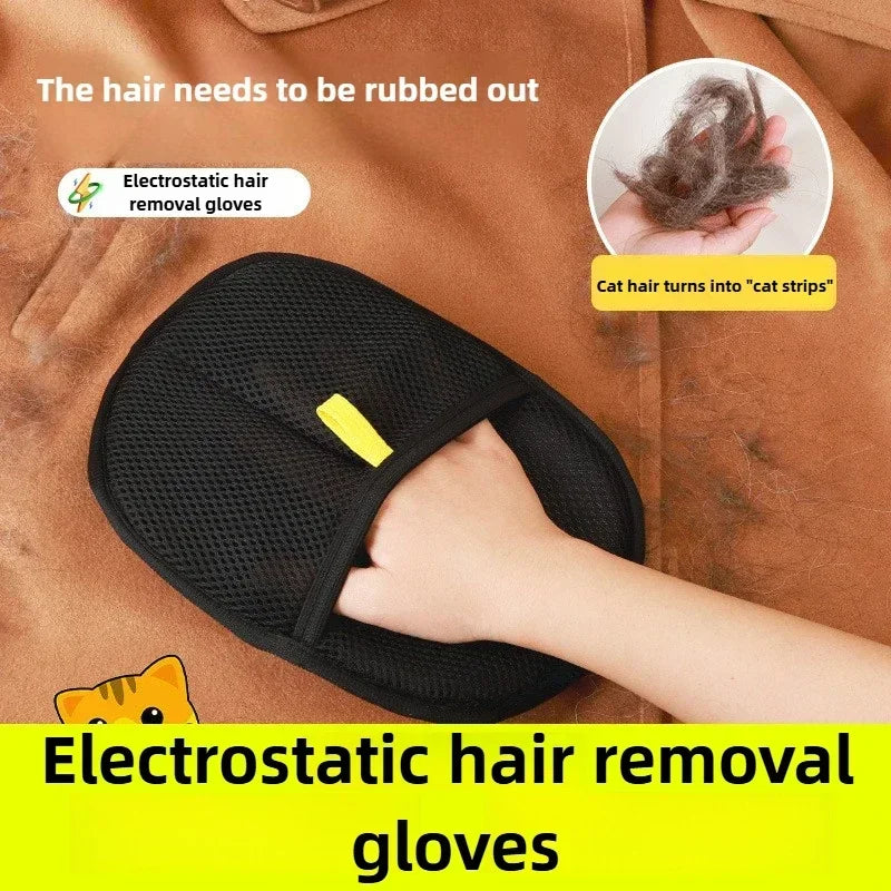 Efficient Pet Hair Cleaning Gloves Depilation Brushing Tools For Dog Cat Grooming Soft Brush Removes Hair From Sofa Carpet