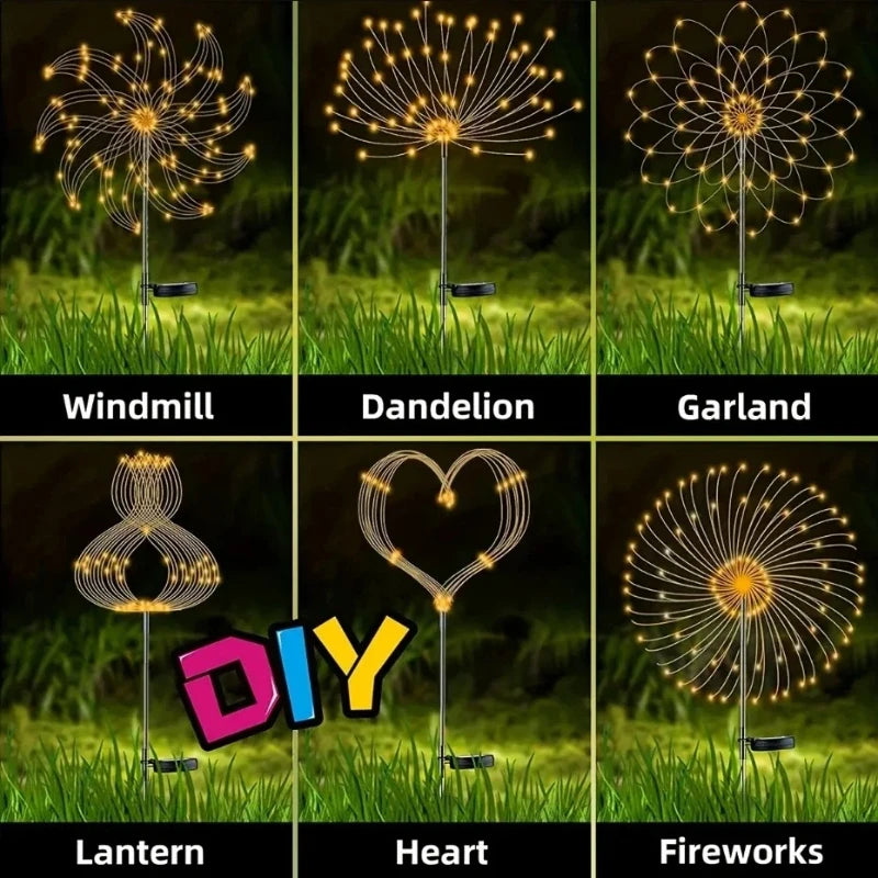 Solar Firework-Style Garden Light, 90-LED Options