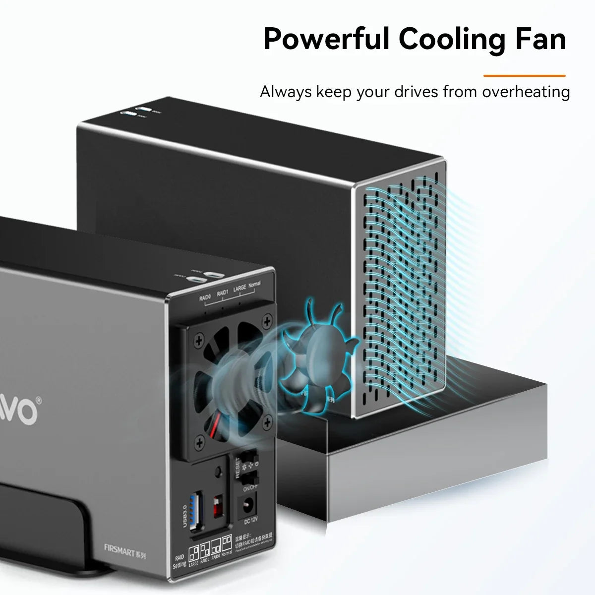 Dual-bay SATA-dockingstation voor HDD en SSD, USB 5Gbps