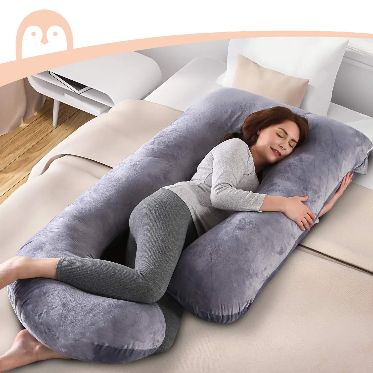 Pregnancy Pillows for Sleeping, G Shaped Full Body Maternity Pillow with Removable Cover - Support for Belly for Pregnant Women ,Home Relaxation Items