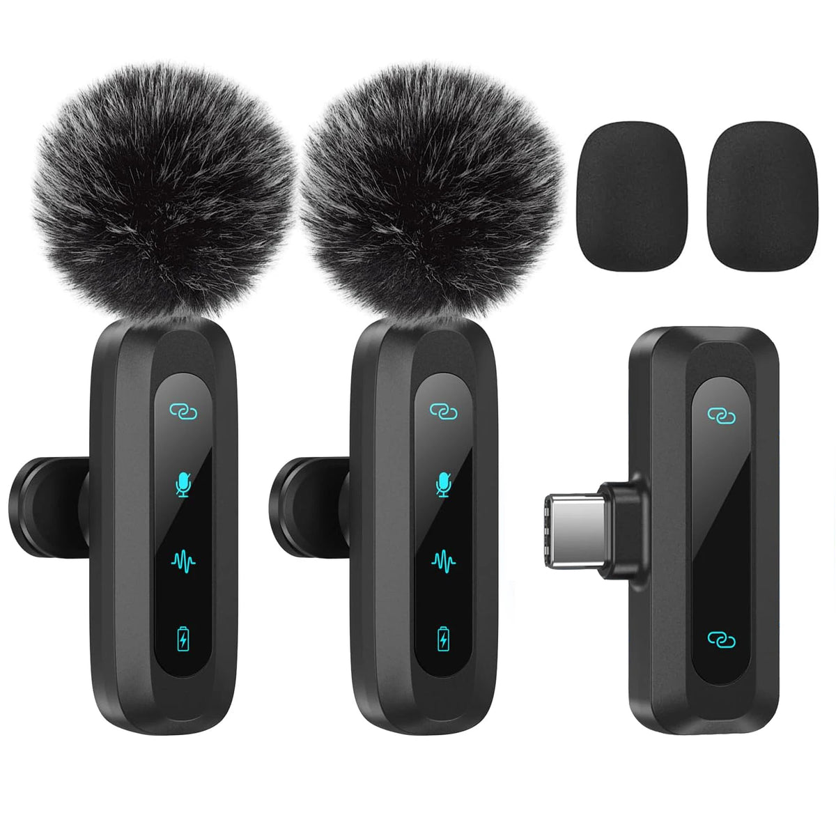USB-C Wireless Lavalier Microphone Set