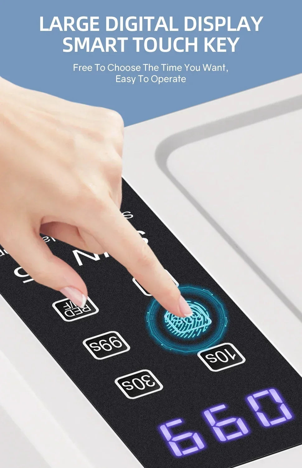 480W UV LED Nail Lamp with Large Space and Whitening Mode