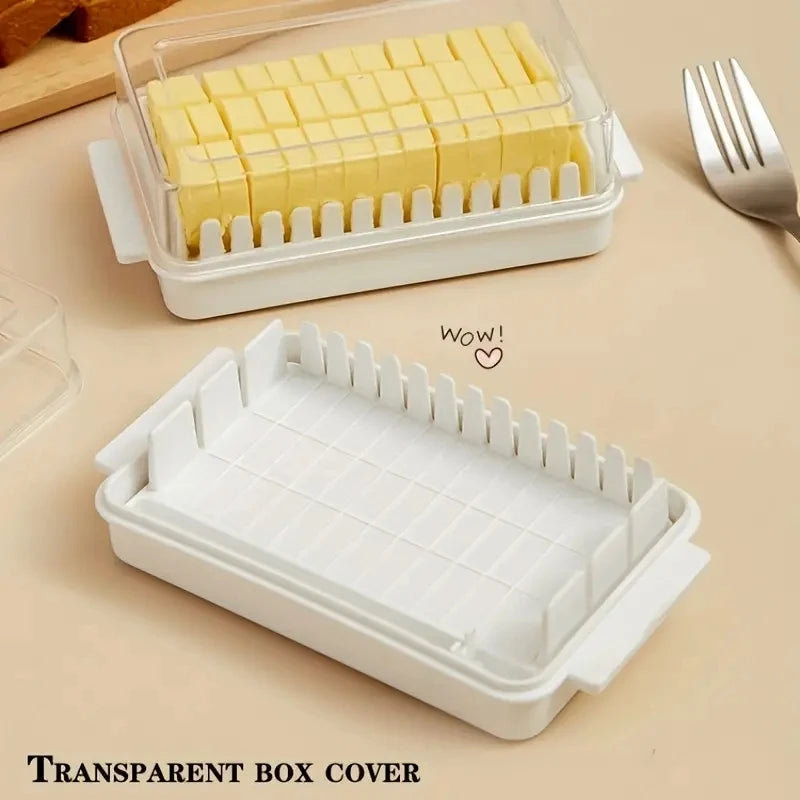 1/2PCS Butter Cutter Box Cheese Butter Storage Box with Lid Butter Dish Stick Butter Container for Refrigerator Kitchen Gadgets