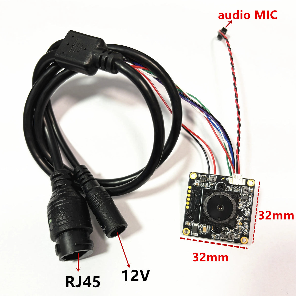 32x32mm Mini IP Camera Module 1080P Low Illumination ONVIF P2P Face Detection
