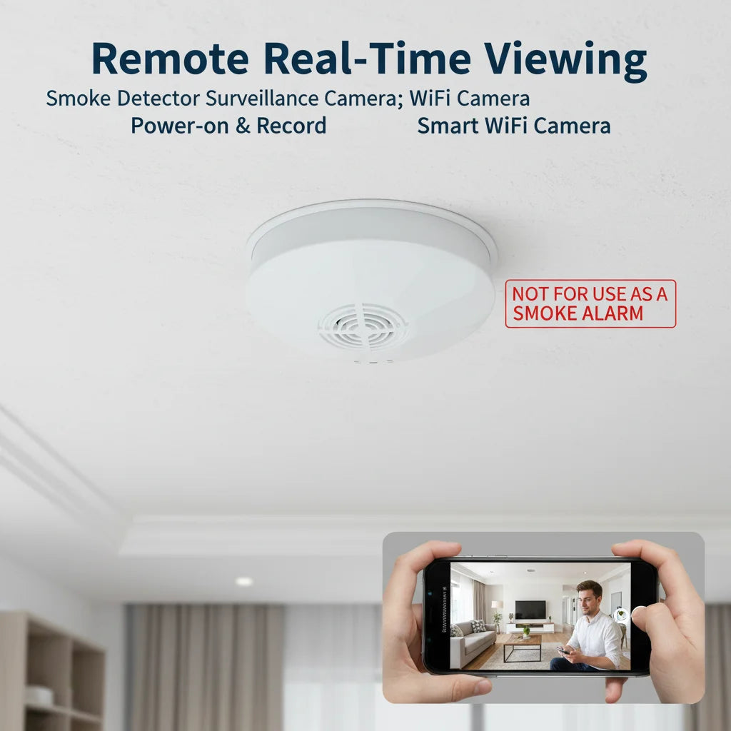 Μίνι Κάμερα Ασφαλείας 1080P HD, WiFi Απομακρυσμένη Προβολή, Ανίχνευση Κίνησης & Εγγραφή, Τοποθέτηση στην Οροφή για Οικιακή/Επαγγελματική/Ξενοδοχειακή Εσωτερική Χρήση