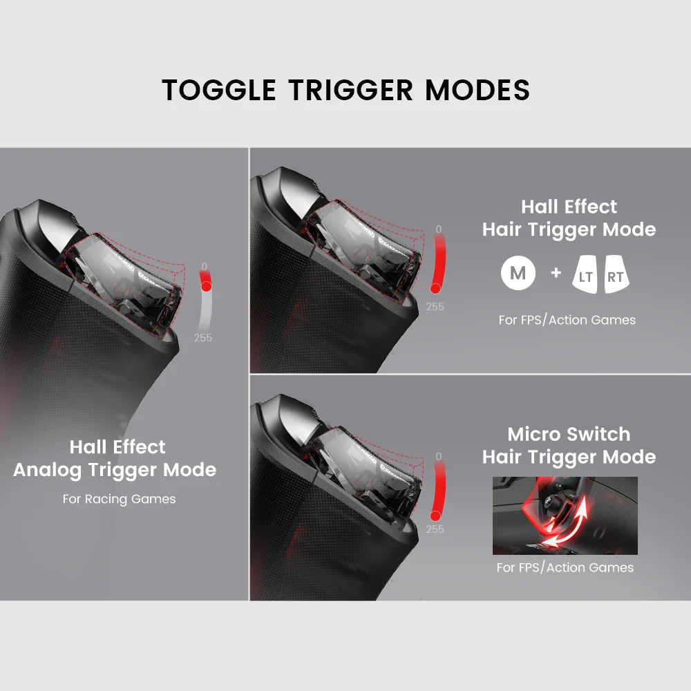 GameSir Cyclone 2 Bezdrátový Pro ovladač Bluetooth hernípad s nabíjecí stanicí Hall Effect joysticky pro Nintendo Switch, iPhone, Android & PC