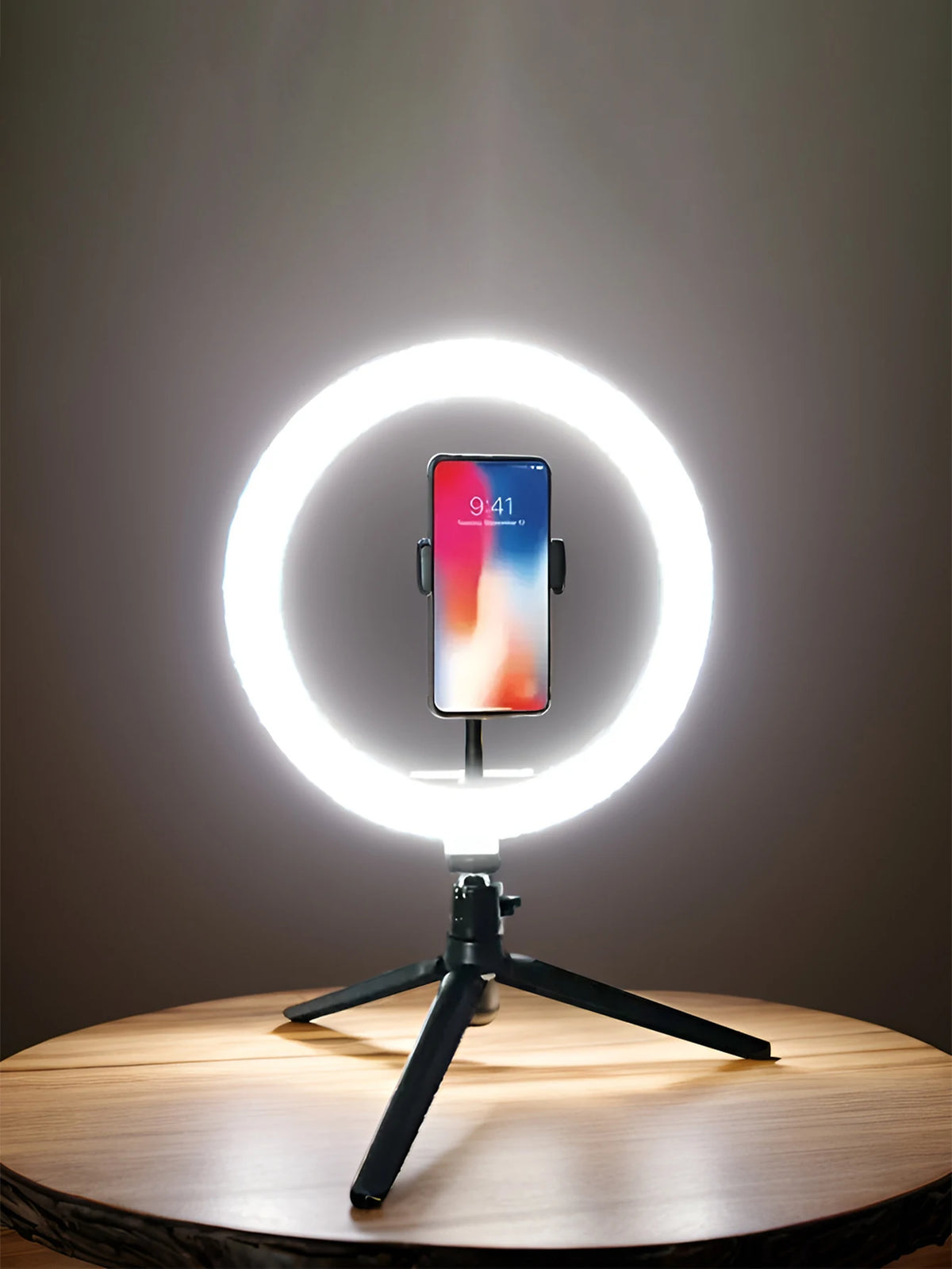 Aro de luz de 26 cm com tripé