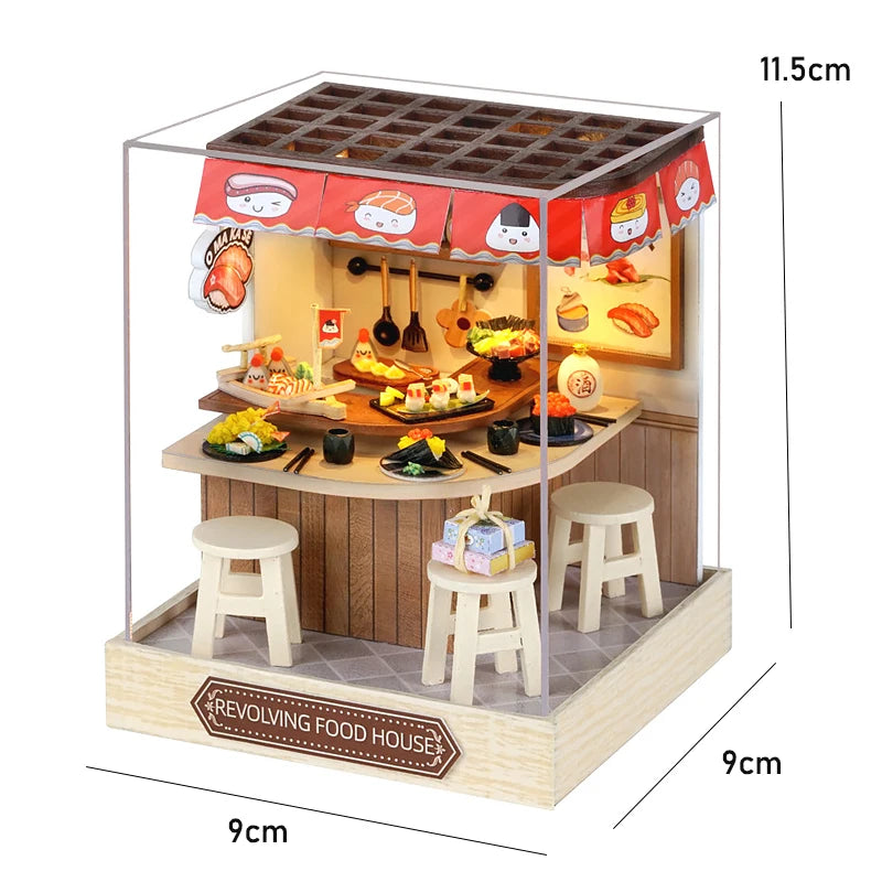 Kit de quarto em miniatura DIY, opções de modelos
