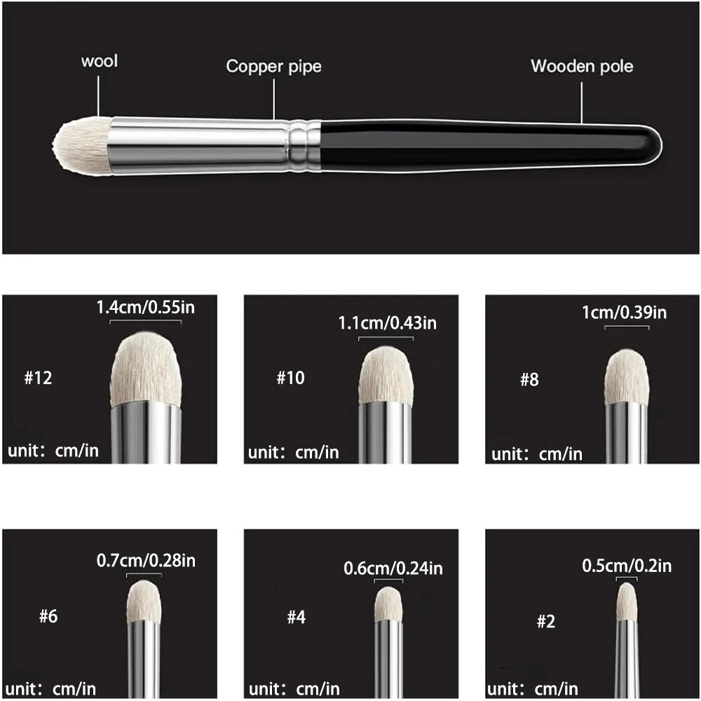 Miniature Painting Drybrush Set – 3 or 6 Brushes