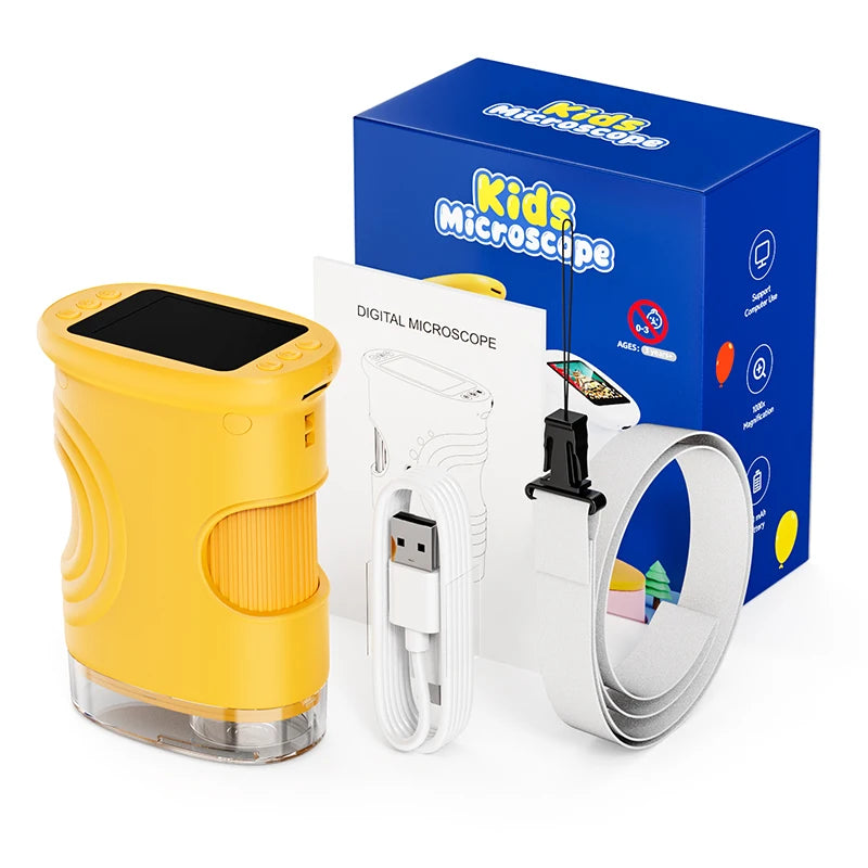 2-Inch Rechargeable Handheld Kids Microscope