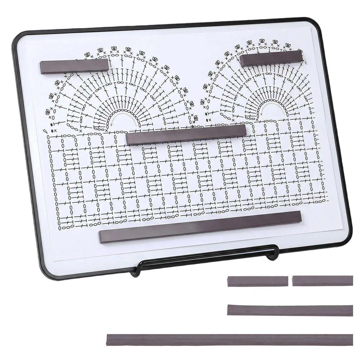 Magnetic Knitting Chart Holder with Stand and Eight Magnets