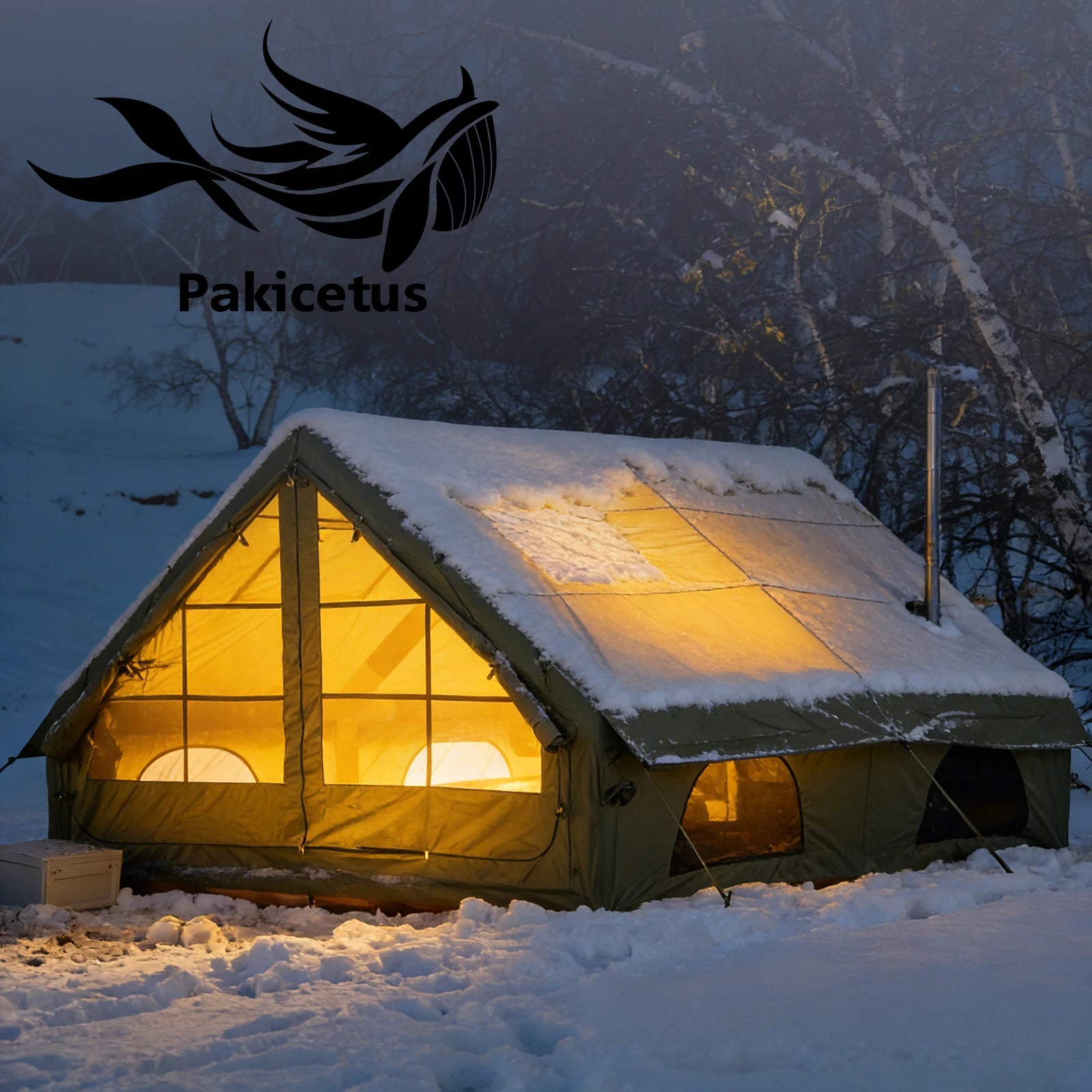 Inflatable Camping Tent for 4-8 Persons with Carry Bag