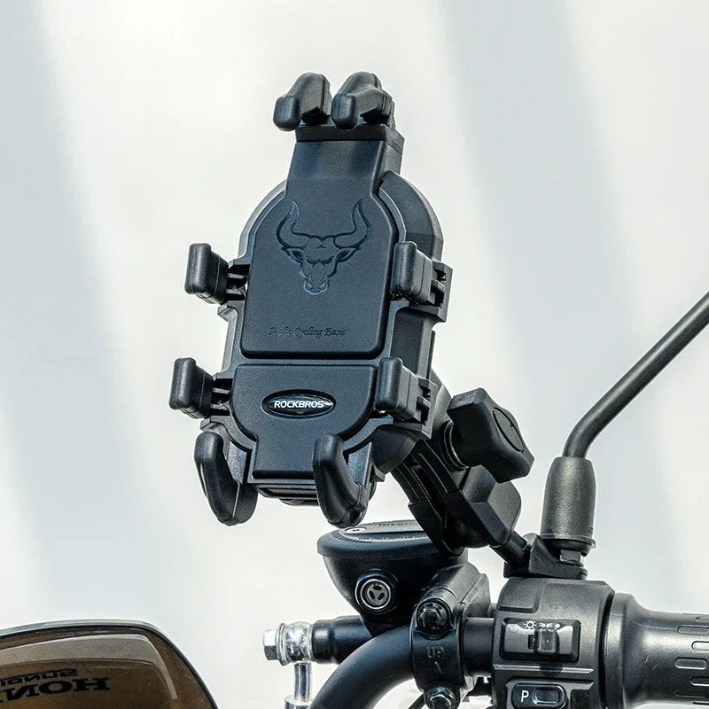 Motorcycle Phone Holder with Shock Absorption