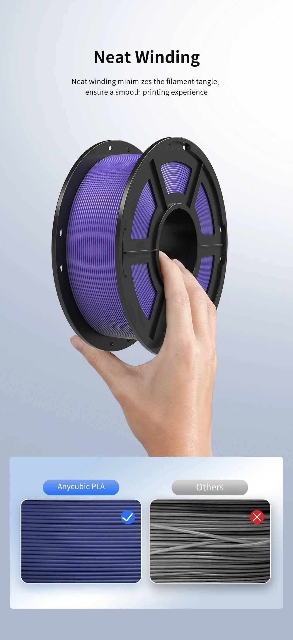 ANYCUBIC Multicolour PLA Filament with RFID Smart Compatibility