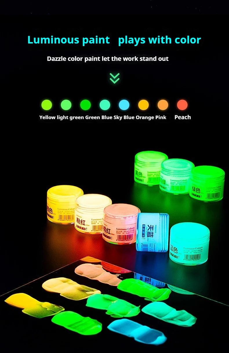 Glow-in-the-dark Pigment 20ml Fluorescent Acrylic Pigment