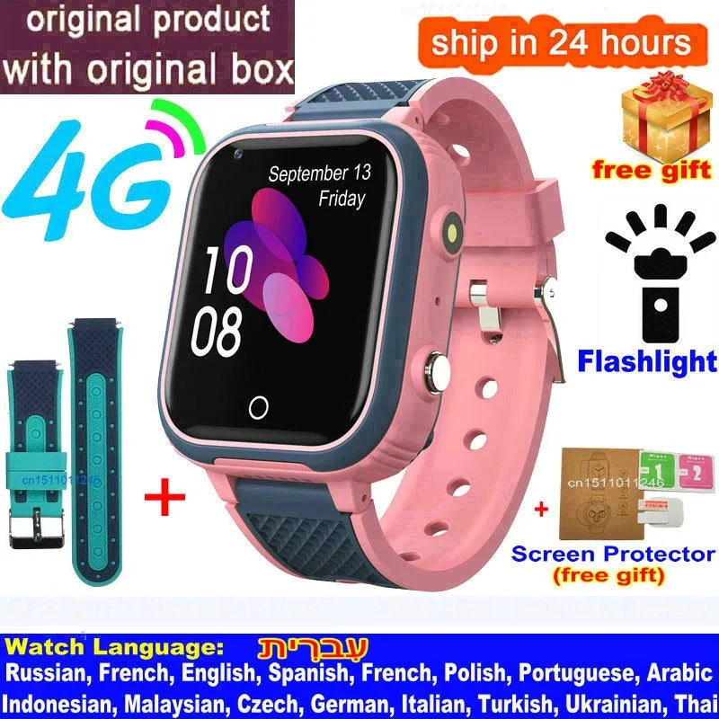 4G Kids Smart Watch GPS WiFi Video Call SOS Camera Tracker