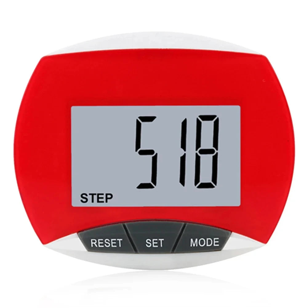 Clip-On Pedometer with LCD Step, Distance and Calorie Readout