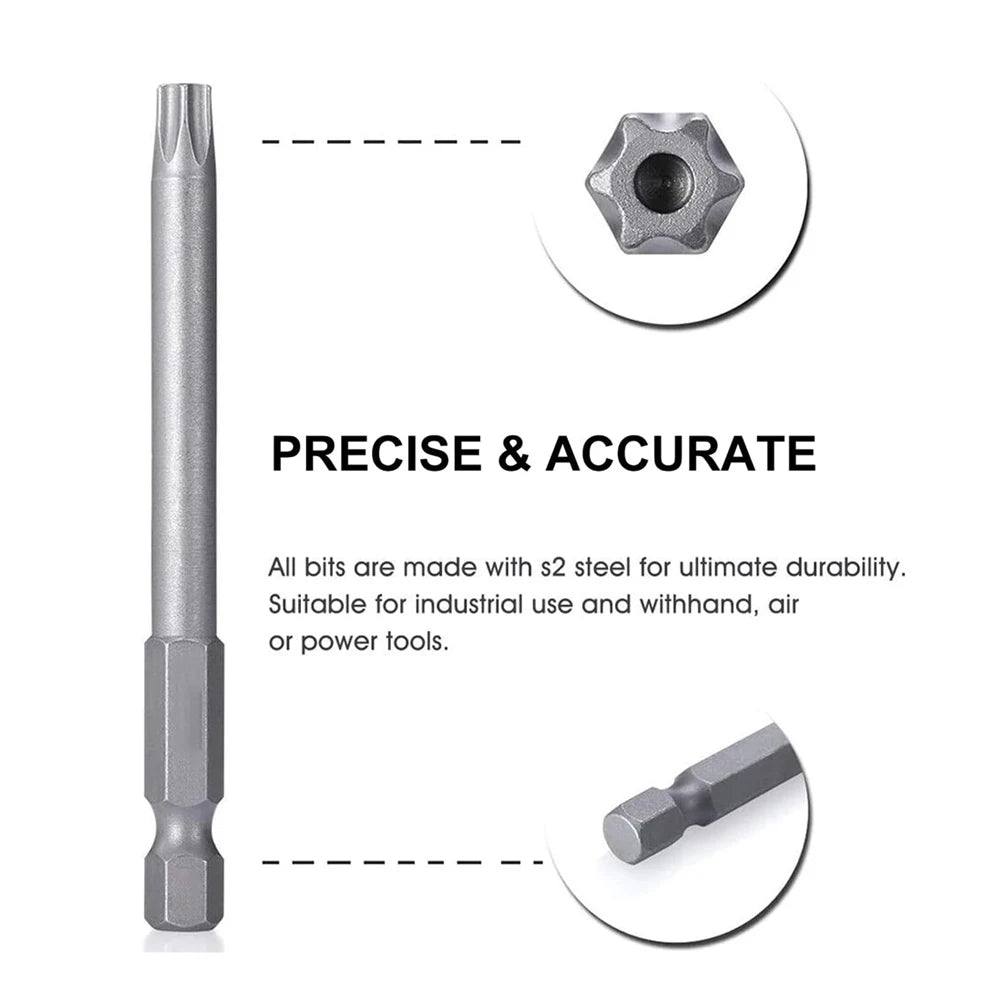 Torx Security Screwdriver Bit Sets - 50 / 100 mm
