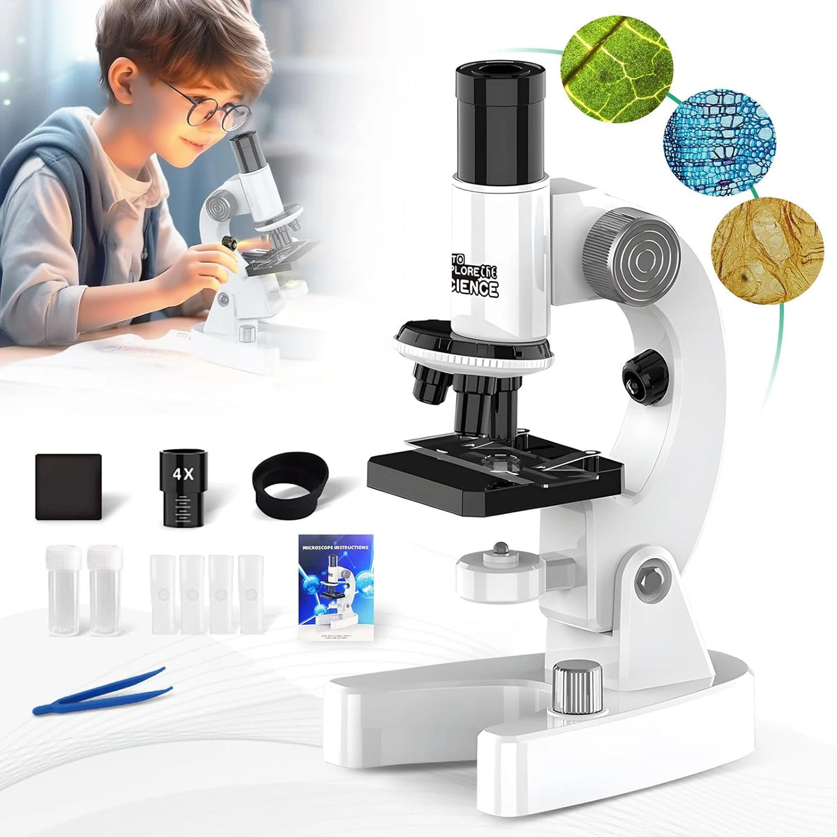 4800x Children's Microscope with Three Eyepieces