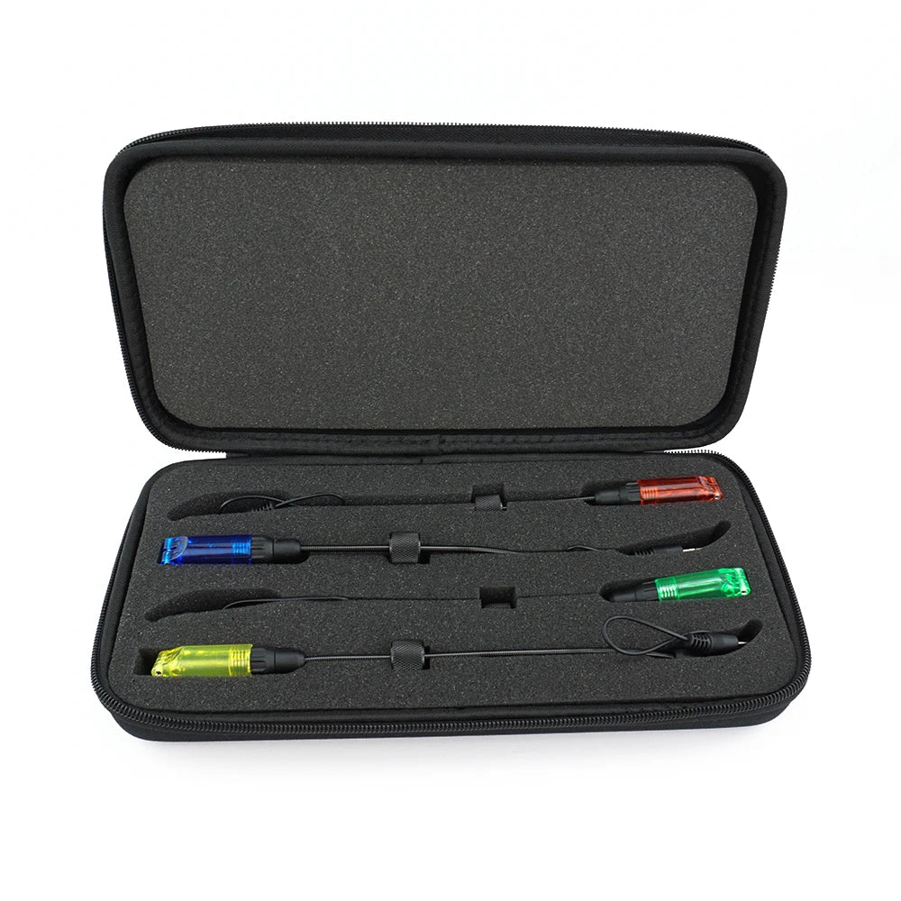Hirisi B2032 Carp Fishing LED Swinger Drop Off Indicator Metals Soft Pole LED Light Bite Detection for Carp Coarse Fishing