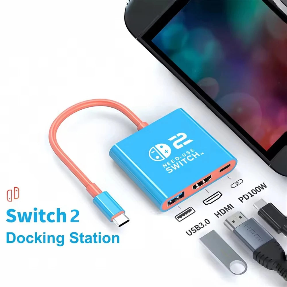 Adaptador portátil para ligar à TV, compatível com determinados modelos Switch