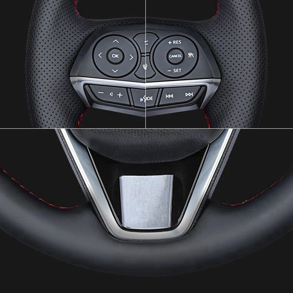 Microfiber Leather Car Steering Wheel Cover For Toyota RAV4 AX50 Corolla G12 Axio Altis Camry Xv70 Avalon Steering Case
