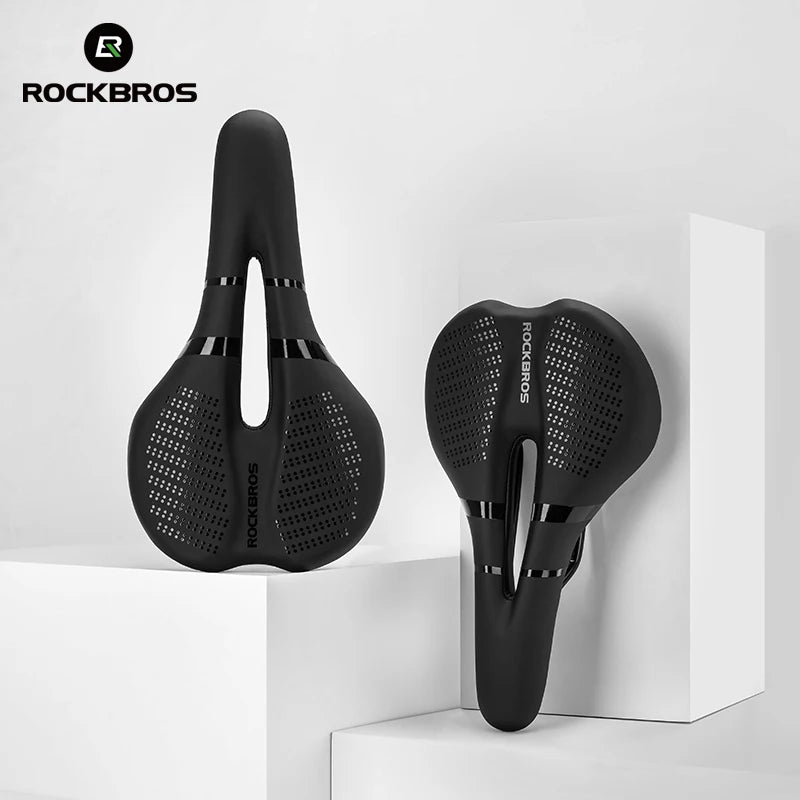 Ergonomic Bike Saddle Comfortable Leather Seat for Road Cycling