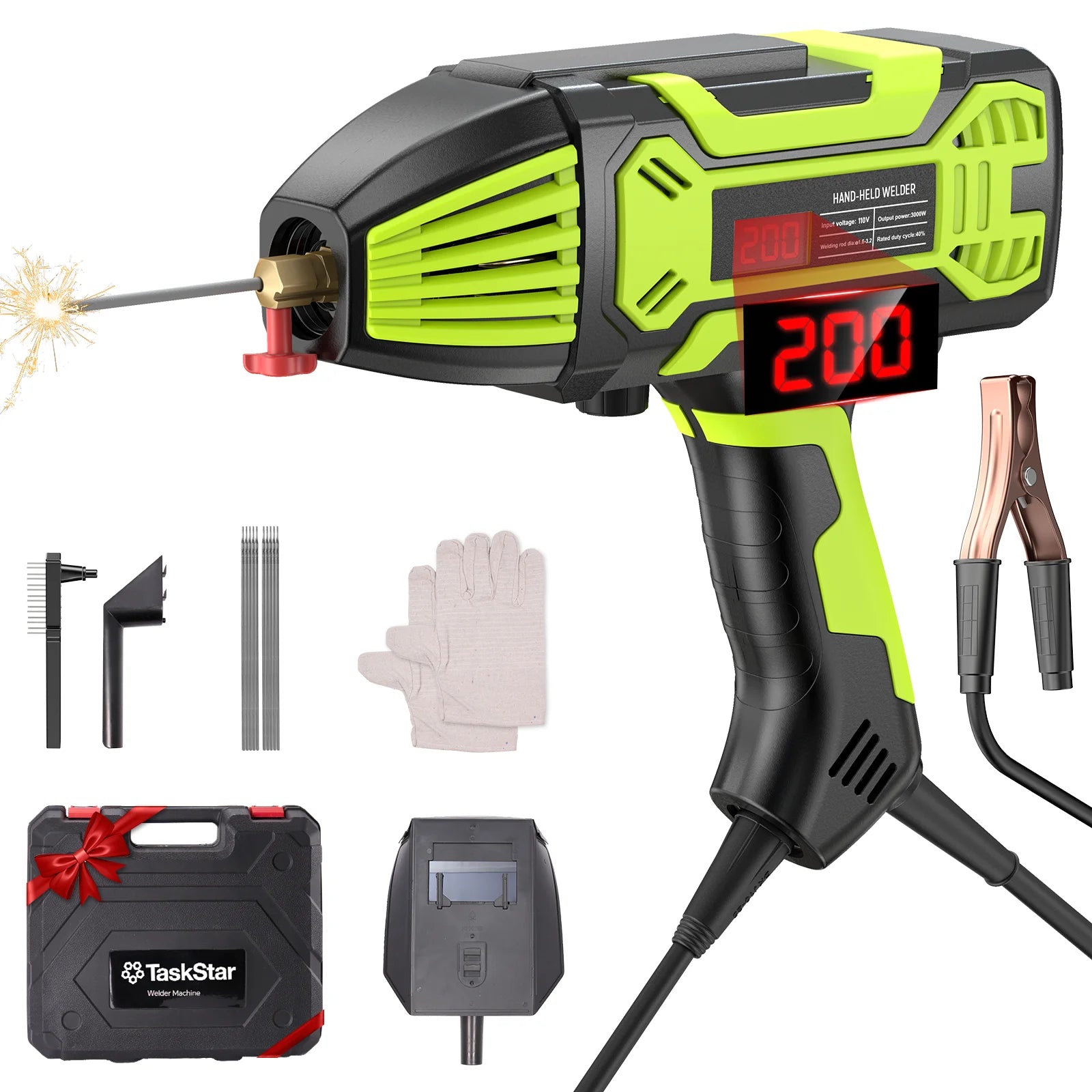Portable Handheld Electric ARC Welder Kit 110V IGBT Inverter with Digital Display