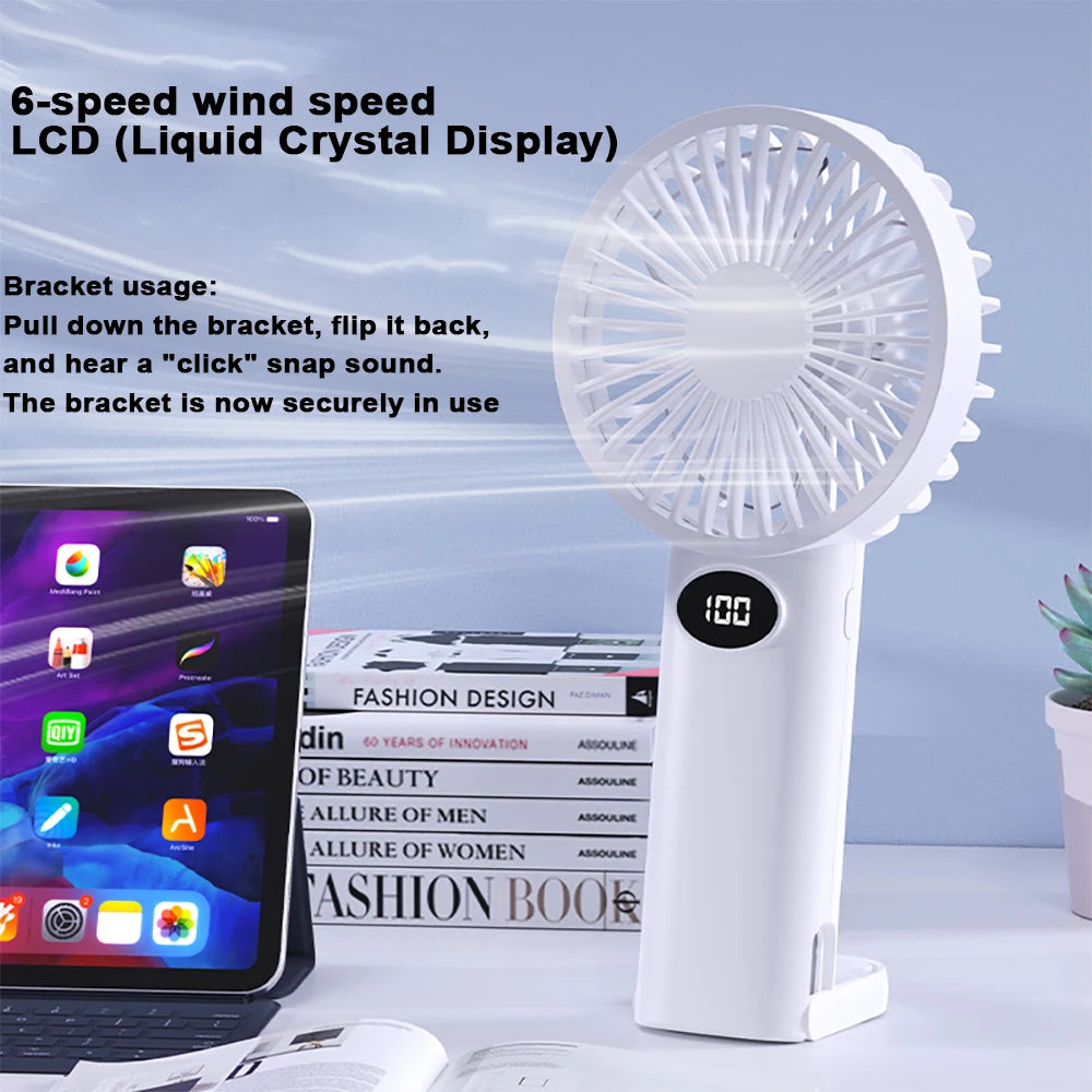 H9 Portable Fan with LCD
