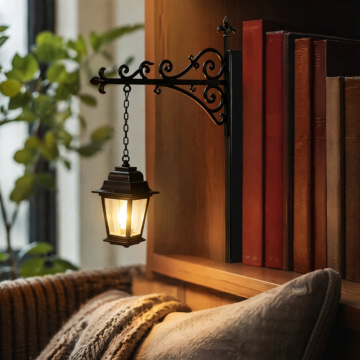 Vintage-Style LED Bookshelf Accent Lamp, Design Options