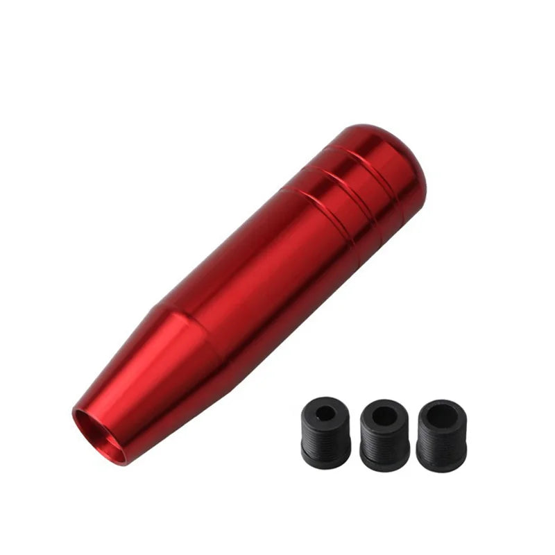 Universal Auto 13cm 18cm Length Manual Car Gear Shift Knob Aluminum Gear Shift Knob Racing Car Shift Gear Knob With 3 Adapters