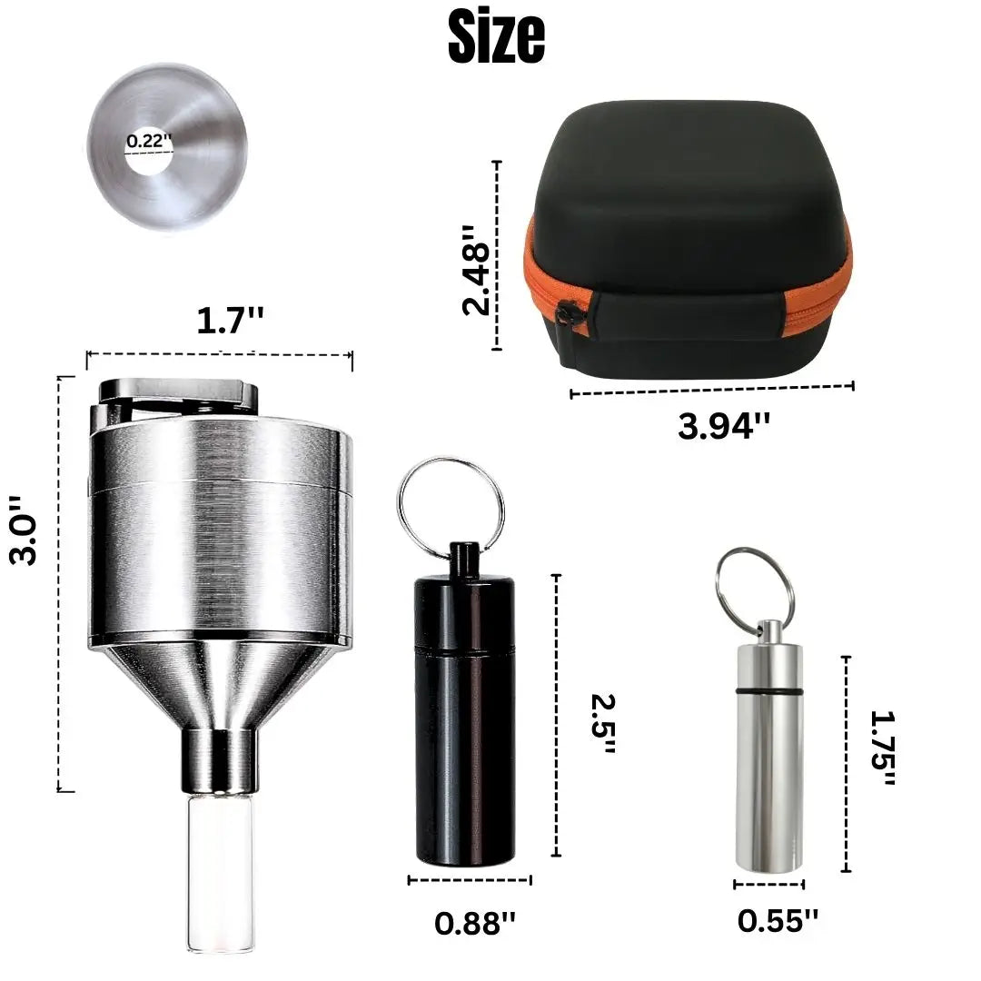 Portable Spice Grinder Kit with Vials & Storage Box