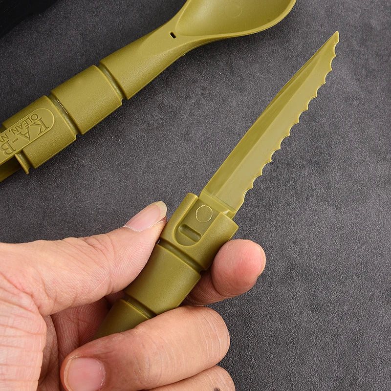 Compact Outdoor Fork and Spoon Tool
