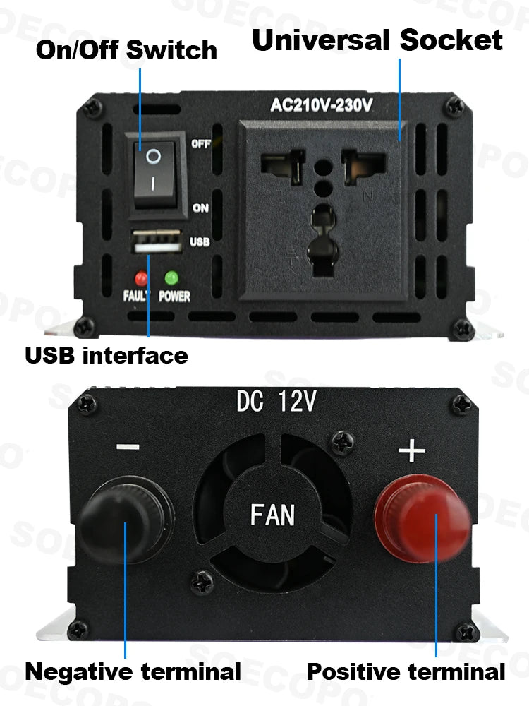 Komplet solcellekit 300W panel, 100A controller, 12V inverter