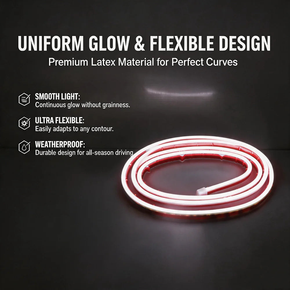 12 V fleksibel LED-strip til kørelys på bilens motorhjelm