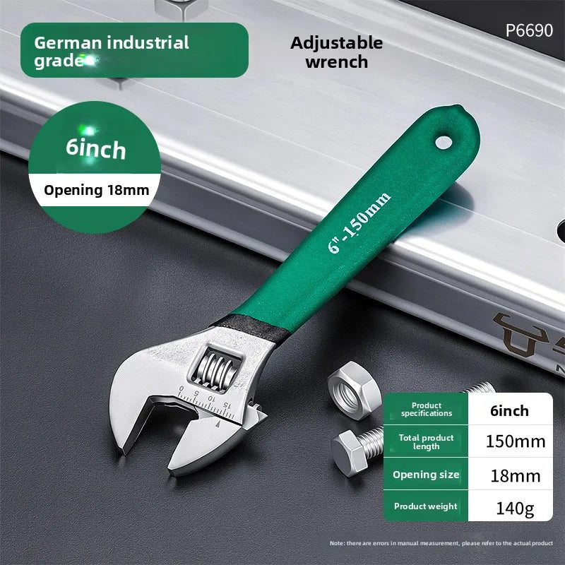 Carbon-Steel Adjustable Wrench - Size Options