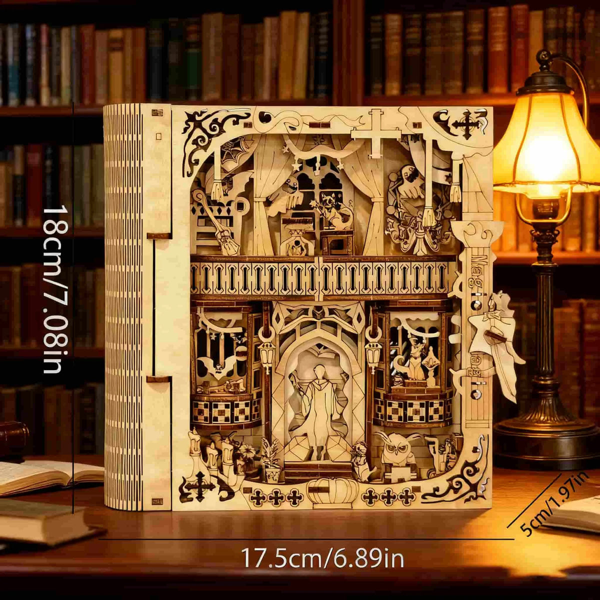 Varázskönyv Kuckó fából készült 3D-s puzzle-készlet