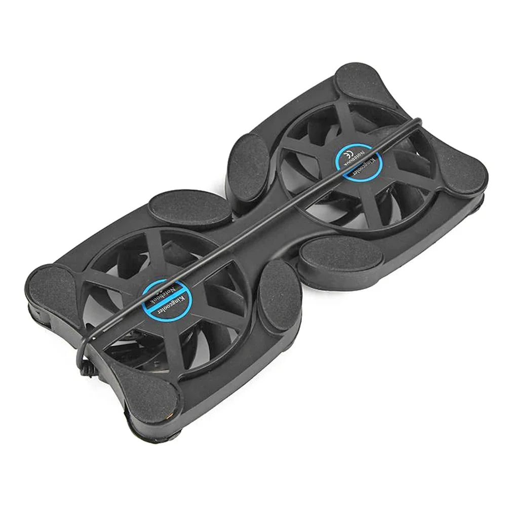 Refroidisseur pliable pour ordinateur portable avec deux ventilateurs USB
