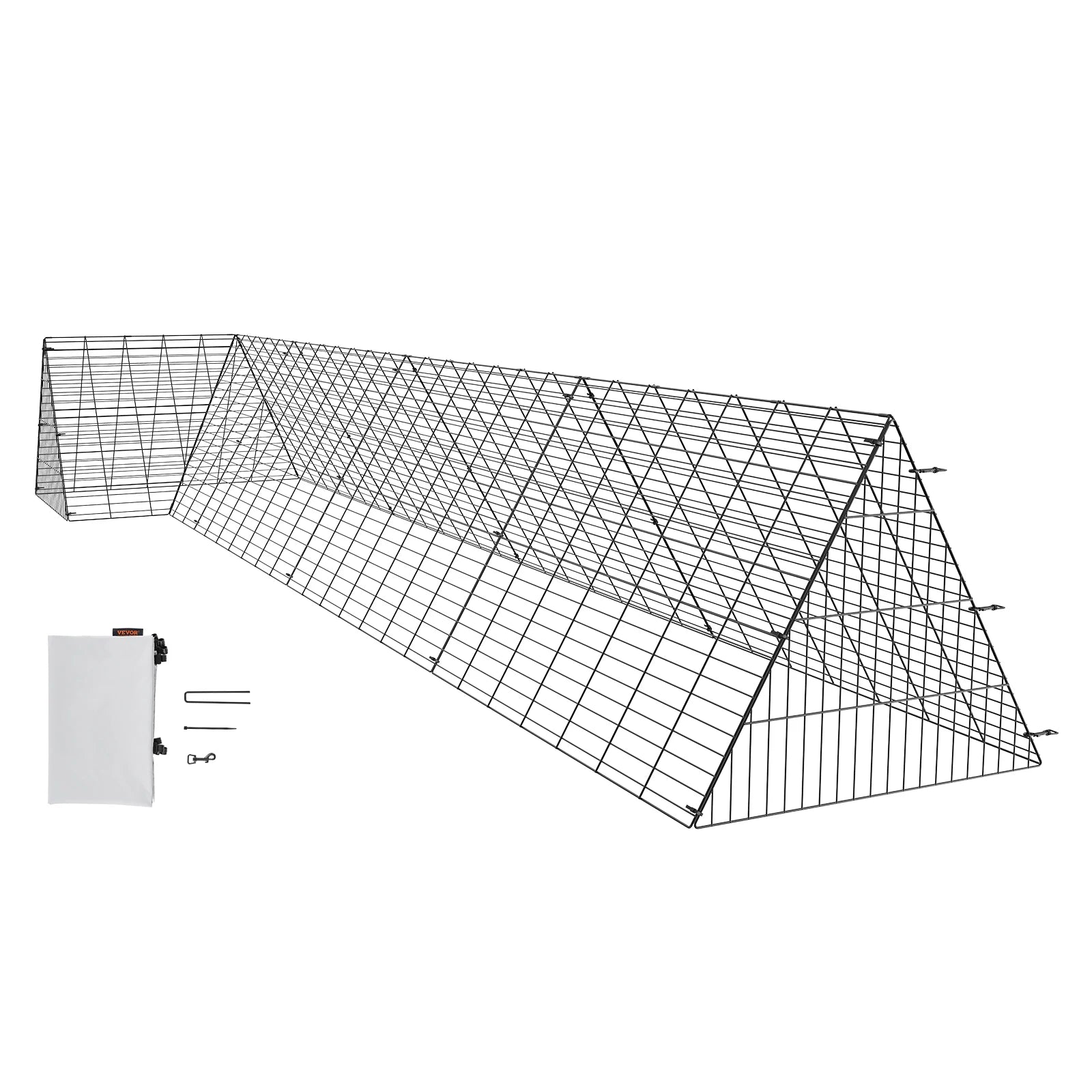SucceBuy Hühner-Tunnel 157,5 x 39,4 x 24,2 in Hühner-Tunnel für den Hof Tragbare Hühner-Tunnel für Außen-Eckrahmen