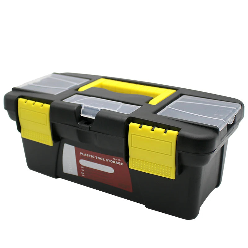 Double-Layer Plastic Toolbox with Lid Organisers
