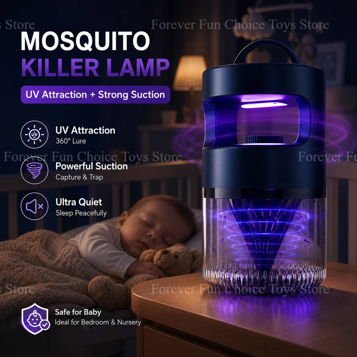 Suction-Type Insect Trap Lamp