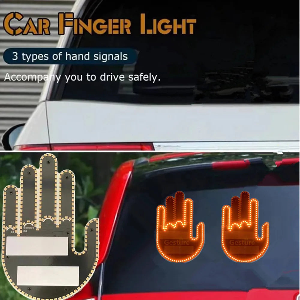 LED Gesture Light with Remote for Car Interior Window Sign